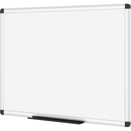 VIZ-PRO Pizarra blanca magnética de pared 120x90cm, pack de 2, marco de aluminio, para oficina y aula