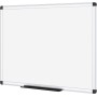 VIZ-PRO Pizarra blanca magnética de pared 120x90cm, pack de 2, marco de aluminio, para oficina y aula