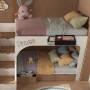 Relaxdays Mesita de Noche para Litera, Estante Cama Colgante, Mesilla Bambú, 14x37x26,5 cm, Cajón y Posavasos, Natural,