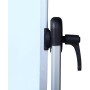VIZ-PRO Pizarra blanca móvil magnética de doble cara 110x75 cm, con ruedas y marco de aluminio, para oficina y aula