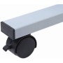 VIZ-PRO Pizarra blanca móvil magnética de doble cara 110x75 cm, con ruedas y marco de aluminio, para oficina y aula