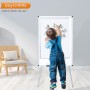VIZ-PRO Pizarra blanca magnética con caballete, 90x60 cm, altura ajustable y portátil, para oficina, escuela y hogar