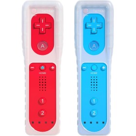 TechKen 2 Pcs Remote Controller for Wii, Remote Game Controllers Compatible with Wii Remote Replacement with Silicone and Wrist