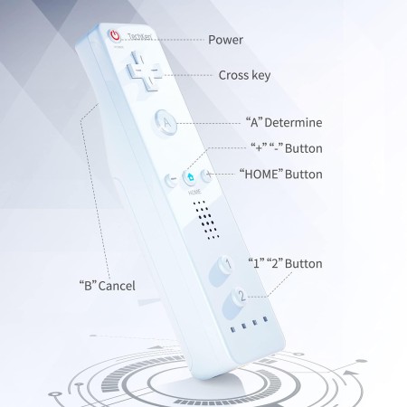 TechKen 2 Pcs Remote Controller for Wii, Remote Game Controllers Compatible with Wii Remote Replacement with Silicone and Wrist