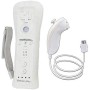 mini kitty 2 en 1 Motion Plus Mando y Nunchunk para Nintendo Wii/Wii u + Funda de Silicona - Blanco