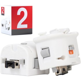 GIRIAITUS Wii Motion Plus Adaptador - Controlador de Sensor de conexión Wii Motion Plus (Blanco 2 Unidad)