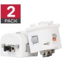 GIRIAITUS Wii Motion Plus Adaptador - Controlador de Sensor de conexión Wii Motion Plus (Blanco 2 Unidad)