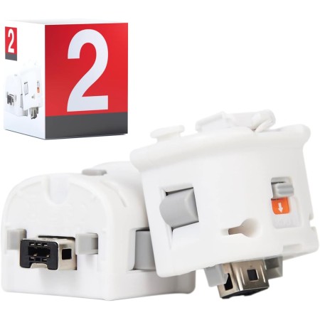 GIRIAITUS Wii Motion Plus Adaptador - Controlador de Sensor de conexión Wii Motion Plus (Blanco 2 Unidad)