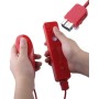 MANDOS Wii Remote NUNCHUK Color DE Rojo Juegos EN CASA