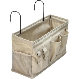 Amazon Basics Organizador de almacenamiento colgante para mesita de noche, 11,98 x 37 x 19,98 cm, M, color lino