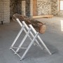 DURHAND Caballete para Sierra Plegable Caballete Motosierra con Estructura Triangular de Metal Soporte para Leña Carga 100 kg