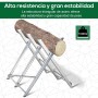 DURHAND Caballete para Sierra Plegable Caballete Motosierra con Estructura Triangular de Metal Soporte para Leña Carga 100 kg