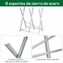 DURHAND Caballete para Sierra Plegable Caballete Motosierra con Estructura Triangular de Metal Soporte para Leña Carga 100 kg
