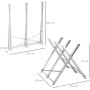 DURHAND Caballete para Sierra Plegable Caballete Motosierra con Estructura Triangular de Metal Soporte para Leña Carga 100 kg