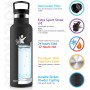 KollyKolla Botella Termica Deportiva con Pajita y Filtro, Botella Acero Inoxidable 1 litro, Sin BPA, Cantimplora Reutilizable,