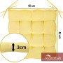 NatureMark Set de 4 Cojines para Sillas con Lazos 40x40 cm – Cojín de Asiento Relleno para Cocina, Jardín y Terraza – Color