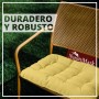 NatureMark Set de 4 Cojines para Sillas con Lazos 40x40 cm – Cojín de Asiento Relleno para Cocina, Jardín y Terraza – Color