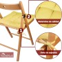 NatureMark Set de 4 Cojines para Sillas con Lazos 40x40 cm – Cojín de Asiento Relleno para Cocina, Jardín y Terraza – Color