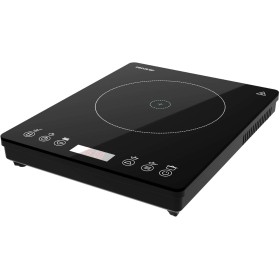 Cecotec Placa de Inducción Portátil 1 Fuego Full Magma Slim. 2000W de Potencia en 8 Niveles, Diseño en Cristal de Alta