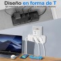 Ladron Enchufes de Pared, Regleta Enchufes con USB C, 5 en 1 Ladrón Enchufes Multiples USB, 2500W/10A, Protección Infantil,