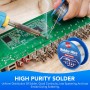 0.6mm 100g Estaño para Soldar，Alambre para Soldadura，Hilo Soldadura，Estaño para Soldadura Eléctrica Componentes Electrónica