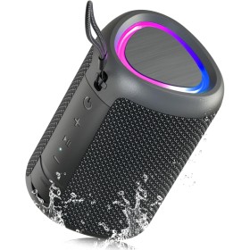 UOHHBOE Altavoz Bluetooth 5.3, Altavoz Bluetooth Potente con Luz RGB, Graves Potentes, 15 W Altavoces Bluetooth Speaker