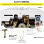 Calentador de Agua a Gas, 20L Calentador de Agua LPG Instantáneo, Calentador de Agua Sin Tanque Con Pantalla LED, Para Duchas al