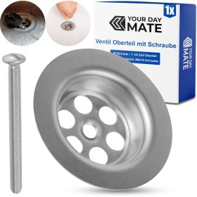 Tapa de válvula de Repuesto con Tornillo de Montaje, para válvulas de desagüe de Fregadero, Ø 62,5 mm - 1 1/4 Pulgada, Tapa de