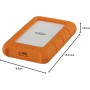 LaCie Rugged USB-C 5TB, Disco Duro Externo Portátil, Para PC et Mac, Resistente a Golpes y caídas, incl. USB-C sin cable USB-A,