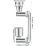 Qsvbeeqj Aireador Latón Giratorio Los Suplementos del Grifo Los Eslabones Giratorios Extensión del Grifo 1440° para Uso del