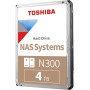 Toshiba 4TB N300 NAS 3.5’’ SATA Internal Hard Drive. 24/7 Operation, Supports 1-8 bay systems, 128MB Cache, 180TB/Year workload,