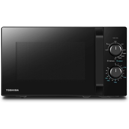 Toshiba Horno Microondas 20 L MW2-MG20P(BK), Grill 800W/1000W, con Crispy Grill y Función de Cocción Combinada, 9 Niveles de