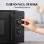 Toshiba Horno Microondas 20 L MW2-MG20P(BK), Grill 800W/1000W, con Crispy Grill y Función de Cocción Combinada, 9 Niveles de