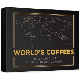 Caja de 6 Cafés Molidos Gourmet de origen único - WORLD'S COFFEES | 300g (6 x 50g) - Idea de Regalo para él y ella | Disfruta en