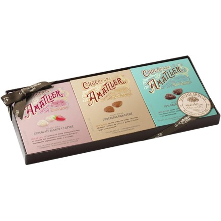Chocolate Amatller Regalo Original (Caja Regalo de Chocolates Carteles 266gr) Variados
