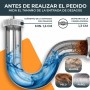 Meisterfaktur Espiral de limpieza de tuberías [15 metros] – con tambor de acero – Espiral de drenaje ideal para una limpieza de