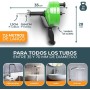 Meisterfaktur Espiral de limpieza de tuberías [15 metros] – con tambor de acero – Espiral de drenaje ideal para una limpieza de