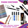 12 Productos de Cosmética y Maquillaje, Perfumeria y Accesorios en Cajita Regalo para Mujer, Valorada en +25 € ideal para