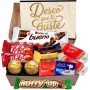 Cajita Regalo Original con 17 Chocolates Kinder Bueno, Cards, Kinder Chocolate, Twix, Mars, Kit Kat, Huesitos, Galleta Lotus