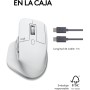 Logitech MX Master 3S para Mac: ratón Bluetooth de desplazamiento ultrarrápido, ergonómico, 8K DPI, seguimiento de cristales,