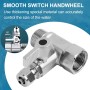 Adattatore di Connessione a T 3/8 x 3/8 x 1/4, Valvola di Arresto per Collegamento di 2 Apparecchi, Distributore di Acqua per