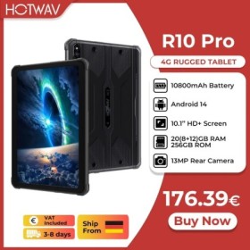 Envío desde Alemania HOTWAV R10 Pro tableta robusta 10,1 ''HD + pantal