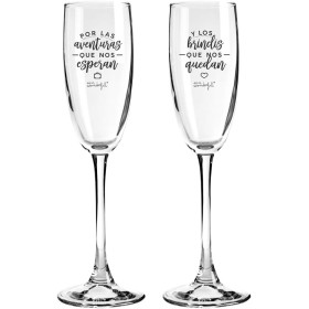 Mr. Wonderful Dos copas de Vidrio para parejas que se quieren con locura, 170ml, Color Claro, 1 unidad