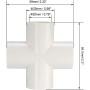 TOP-VIGOR 1 accesorio de tubería de PVC de 4 vías de 20 mm, accesorios de codo de esquina en T, tubos de agua, conectores de