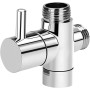TPZORJX 1 pieza Válvula de conversión de 3 vías Válvula de 3 vías Válvula angular de 1/2 pulgada para lavabo, bañera, cabezal de