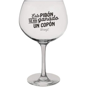 Mr. Wonderful Copa de balón de Vidrio - Este pibón se ha ganado un copón, Color Claro, 1 Unidad