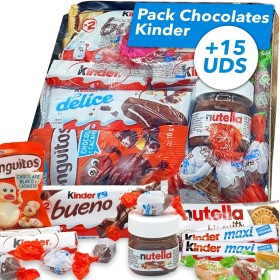 Super Bandeja Chocolates Kinder - Conguitos. +15 Chocolates. El Regalo Ideal de Día de la Madre, San Valentín, Cumpleaños,