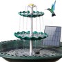 AISITIN Fuente para pájaros DIY con fuente solar de 3,5 W, alimentador de pájaros de 3 niveles para exteriores, baño de pájaros