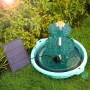 AISITIN Fuente para pájaros DIY con fuente solar de 3,5 W, alimentador de pájaros de 3 niveles para exteriores, baño de pájaros