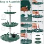 AISITIN Fuente para pájaros DIY con fuente solar de 3,5 W, alimentador de pájaros de 3 niveles para exteriores, baño de pájaros